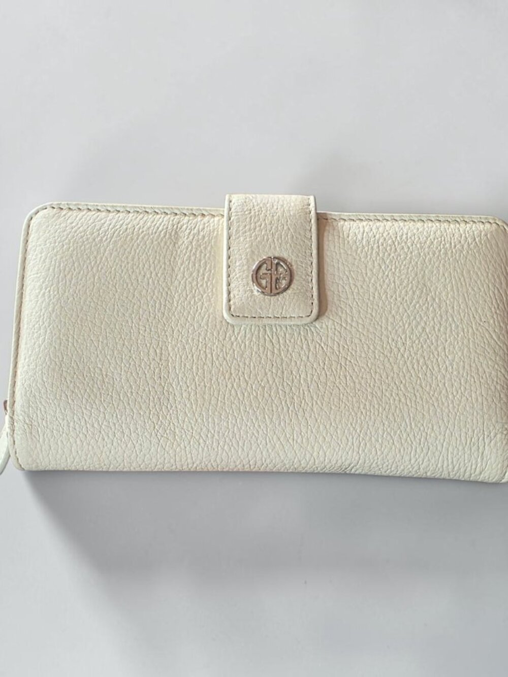 NEW GIANI BERNINI Off White Genuine Leather Wallet